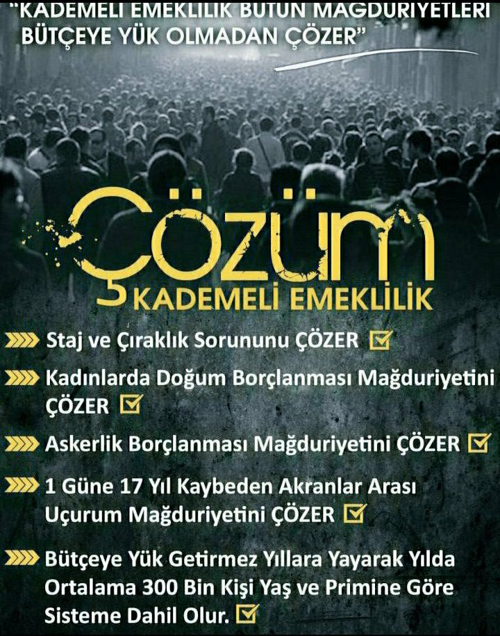 Kademe emeklilik emeklilikte Adaleti sağlar 1 güne 17 yıl haksızlığını çözer kimseye yük olmaz 

<a href="/EmadDernegi/">EMEKLİLİKTE ADALET DERNEĞİ ⚖️</a>
#KademeHerYerde