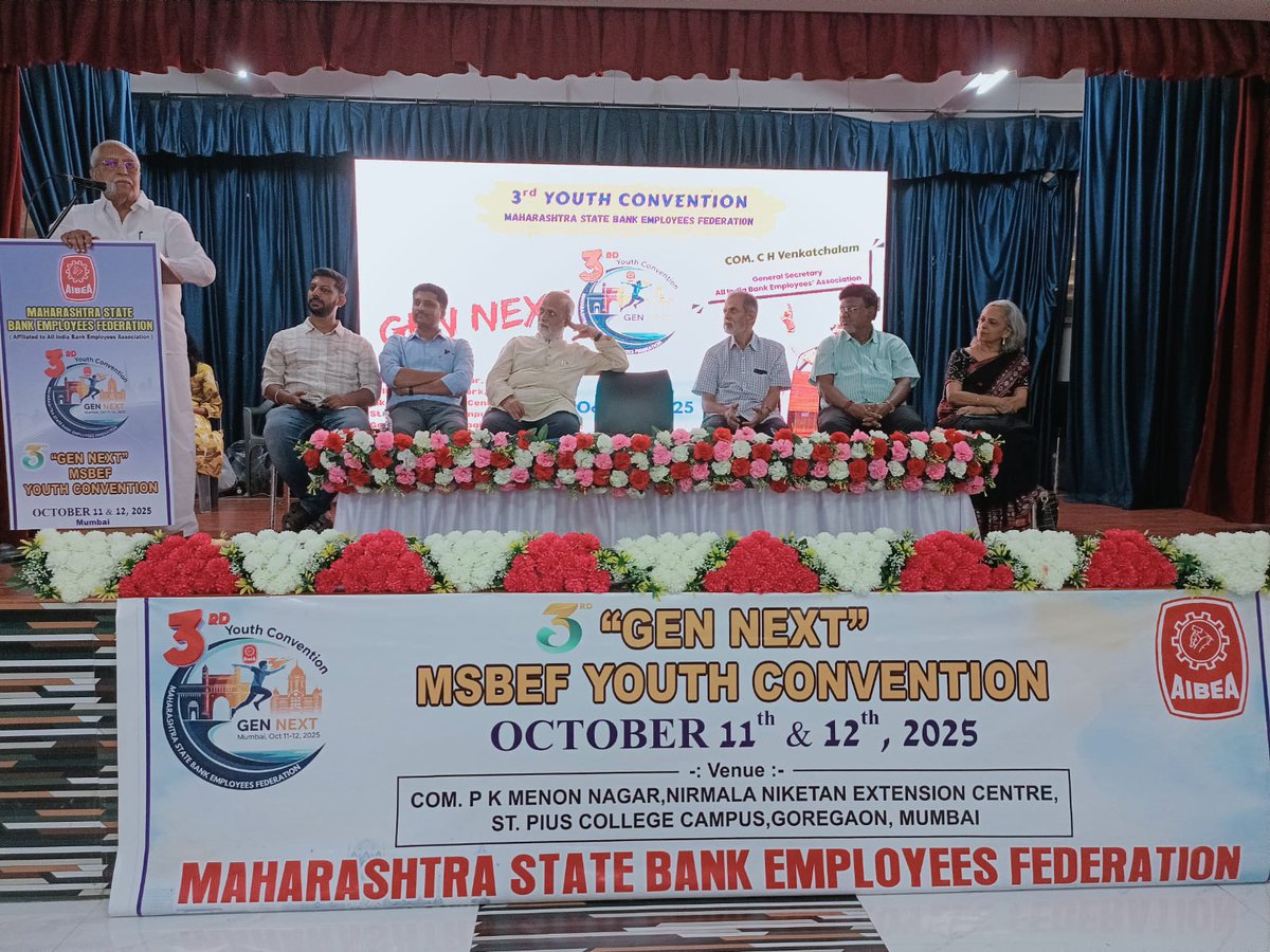 AIBEA GS Com. CHV addressing 3rd Youth Convention of Maharashtra State Bank Employees' Federation 

 #YouthConvention
#MSBEF
#AIBEA