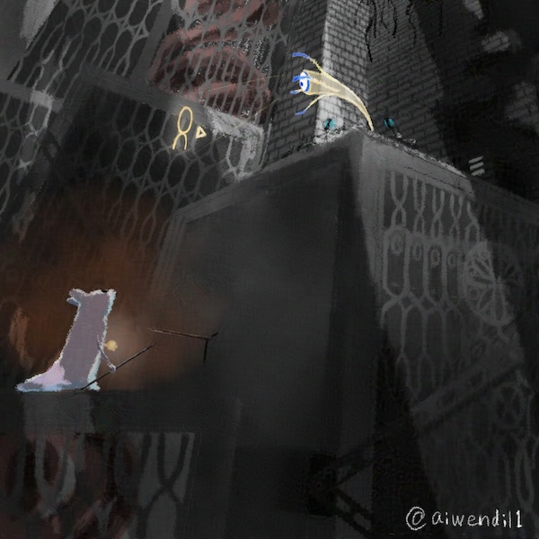 構図練習続き。”光差すところ”
#rainworld #fanart