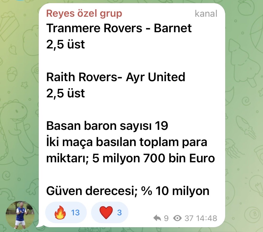 Herkese Merhaba
Dün için özet. Bizimle olan zarar etmez ve uzun vadede kaybetmez ve edemez. Biz kaybedersek baronlarda kaybeder. Ben bu zamana kadar baronların kaybettiğini hiç görmedim. Telegram grubuna gelen kazanır, gelmeyen ise sadece buradan şovlarımızın fotoğrafını izler.