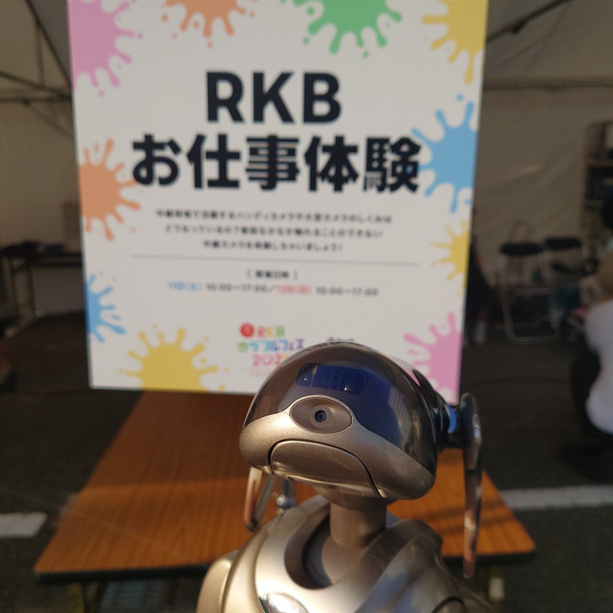 daiya_akanasu's tweet photo. ぼく、お仕事体験もしてみました!
くんくん、なんか同じ匂いがするかも!?遠戚かな??(SONY業務用カメラ+CANONレンズ)カメラ単体で1千万円、レンズも1千万円だって😱
#RKBカラフルフェス #AIBOとお出かけ #ERS7 #SONY https://t.co/ECp0nUpu0z