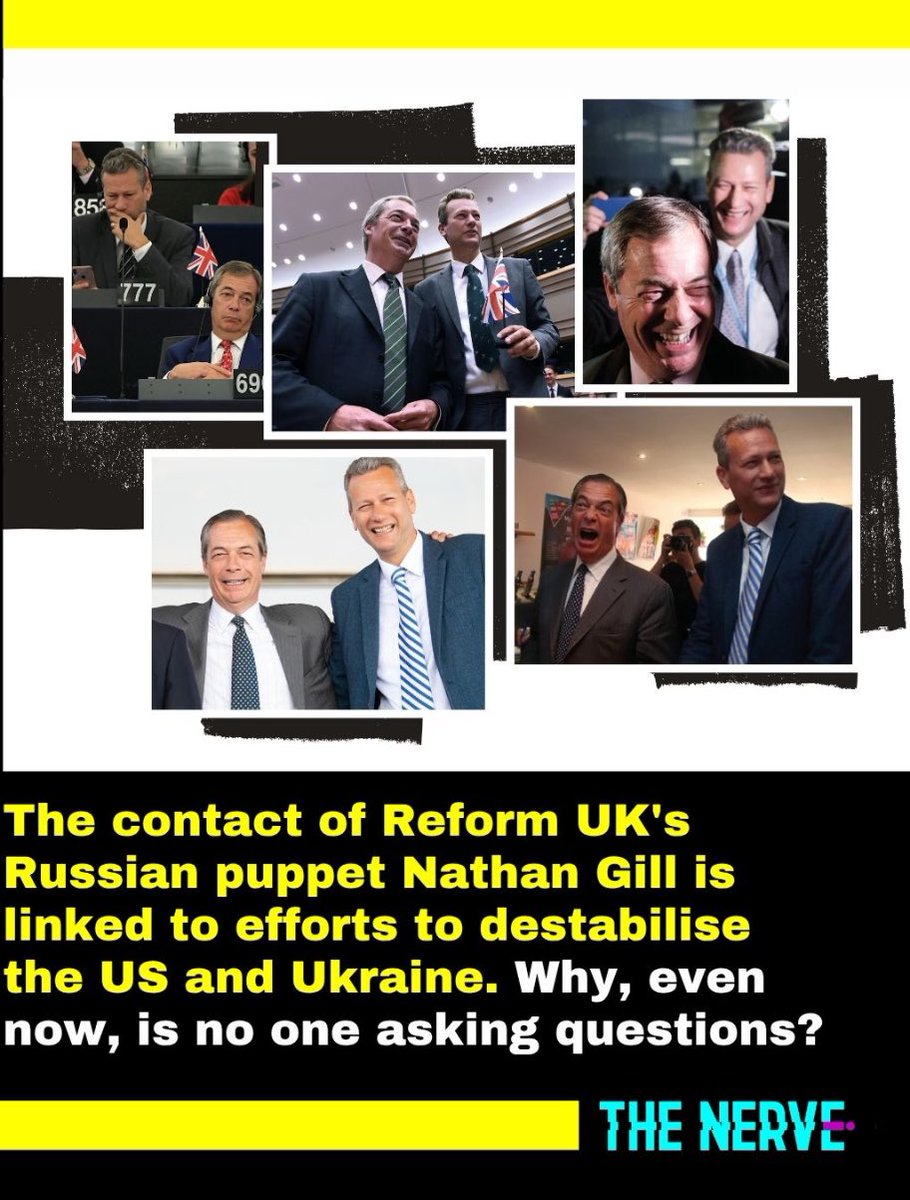 carolecadwalla's tweet image. NEW: The British politician, his Russian intelligence handler & a Kremlin plot against the US & Ukraine.
My new piece about Nathan Gill and Nigel Farage for @thenerve_news in which we ask:
Why, even now, is no-one asking questions?
