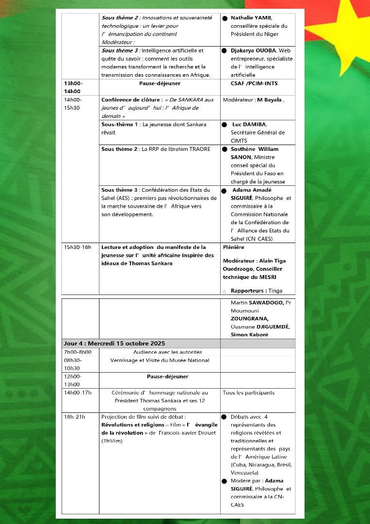 redaccionpanaf's tweet photo. 🇧🇫 @marydakoko
Presidenta de RAP estará del 11 al 16 octubre en Uagadugú por invitación del Gobierno de Burkina Faso para la primera edición del Encuentros Internacional Carrefour Africano Thomas Sankara (RICA-TS).
Un homenaje al padre de la Revolución burkinabè y a su ideal ✊🏾 https://t.co/M1zMSM0KY2