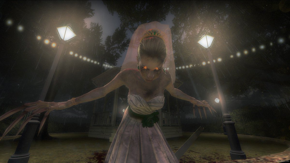 Left 4 Dead 2 (2009) by <a href="/valvesoftware/">Valve</a> 

Never felt this overwhelmed by waves of zombies before. It does capture the panic being chased by an unstoppable army pretty well. I will always remember the first time we encounter a witch and the entire team disolved in panic.