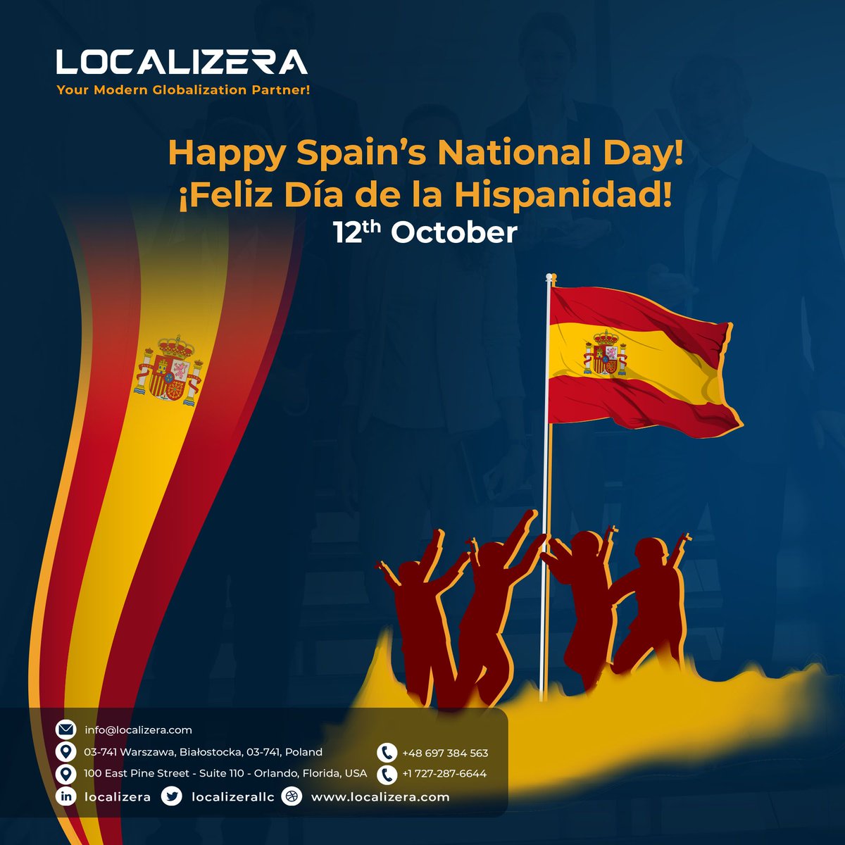 localizerallc's tweet image. 🇪🇸 Happy Spain’s National Day! Celebrate the beauty of the Spanish language with Localizera’s Spanish translation services — your gateway to global connection.

shorturl.at/yNJx8
#DiaDeLaHispanidad #SpainNationalDay #SpanishTranslation
