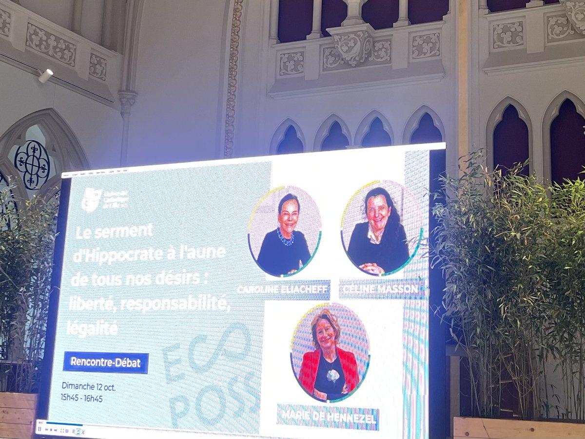 Le serment d'Hippocrate a l aune de Tous nos désirs : liberté, responsabilité, égalité. Venez nombreux débattre cet après midi à ECOPOSS Lille. Je débattrai aux côtés de Caroline Eliacheff et Céline Masson. ⁦<a href="/celinemasson_/">cécé</a>⁩ ⁦<a href="/ecoposs/">ECOPOSS</a>⁩ ⁦<a href="/ActesSud/">Actes Sud</a>⁩ ⁦