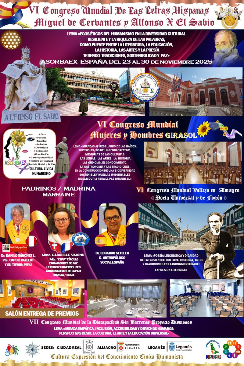 ecobiomagazine1's tweet photo. La Academia #ASORBAEX España mujeres y hombres girasol dulcineas vallejo y cervantes universal la red mundial de mujeres y hombres #girasolcultura #igualdad ética #equidad #accesibilidad, inclusión, resiliencia #Artepax nosotras como españolas conmemoramos #DIADELAHISPANIDAD https://t.co/l9TWEkxEI4
