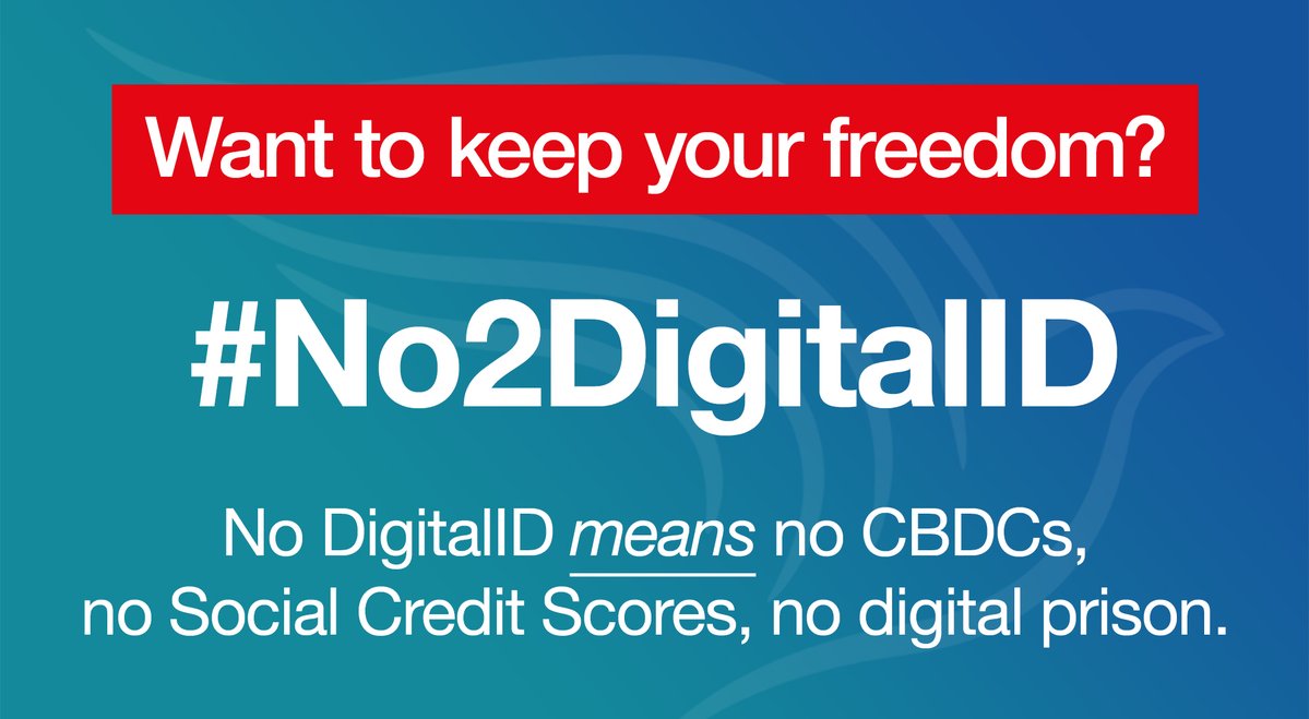 HumanRights4UK's tweet image. ❌ NO ONE NEEDS DIGITAL ID 
- we&apos;ve successfully lived without it for thousands of years.

👁️ ONLY THE STATE NEEDS DIGITAL ID to:
a) Surveil you
b) Track you
c) Connect you to programmable digital money (CBDC)
d) Remove your Freedom &amp;amp; Rights using Agenda 2030

#No2DigitalID