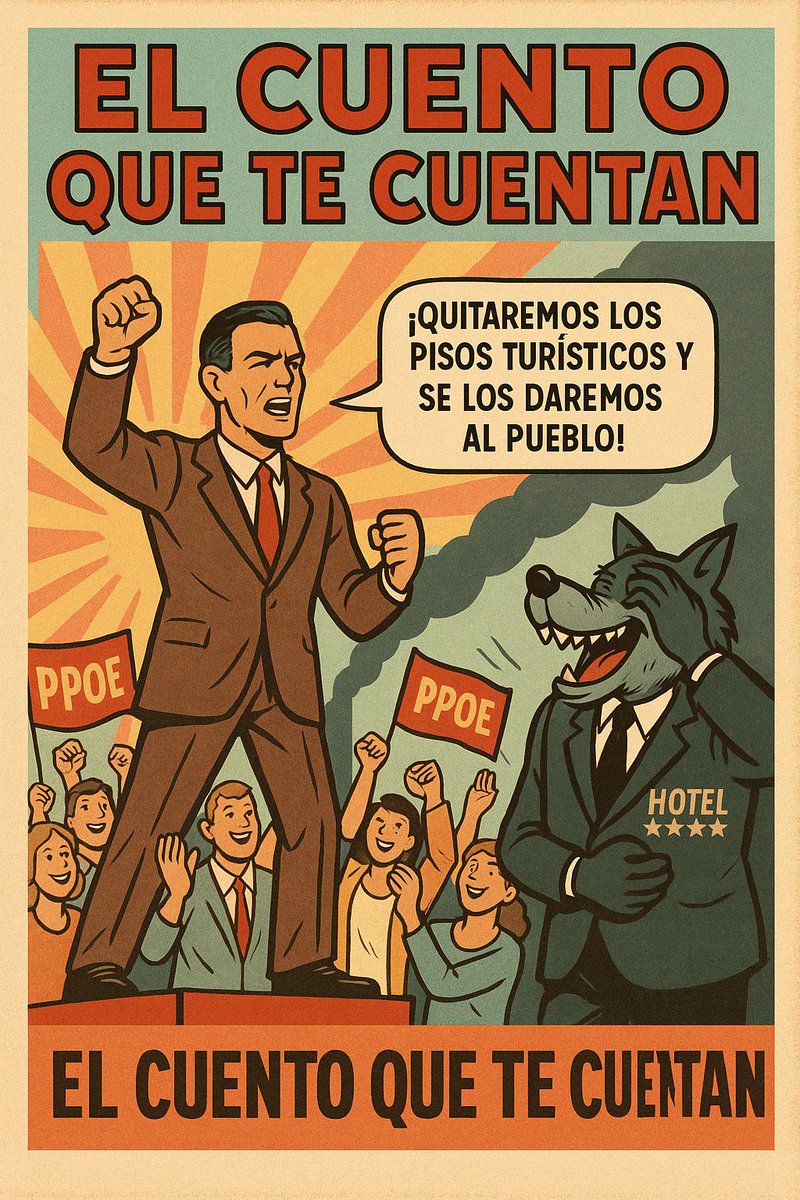 🐺✨ Sesión de Aló Presidente.. Quitaremos los pisos turísticos ....
Y el Lobo Hotelero no pudo parar de reír.

📺 El cuento que te cuentan… mientras los de siempre se quedan con todo.
#PlanReSiDe #Vivienda