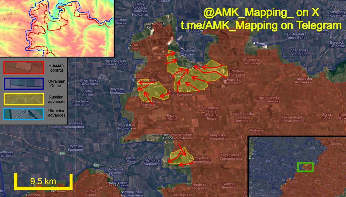 AMK_Mapping_'s tweet image. In the Dobropillya direction, and on the northeastern flank of Pokrovsk, Russian forces intensified their assault operations and have made major progress over the past 10 days.

In the northeast, at the beginning of October, Russian forces began a concerted effort to regain…