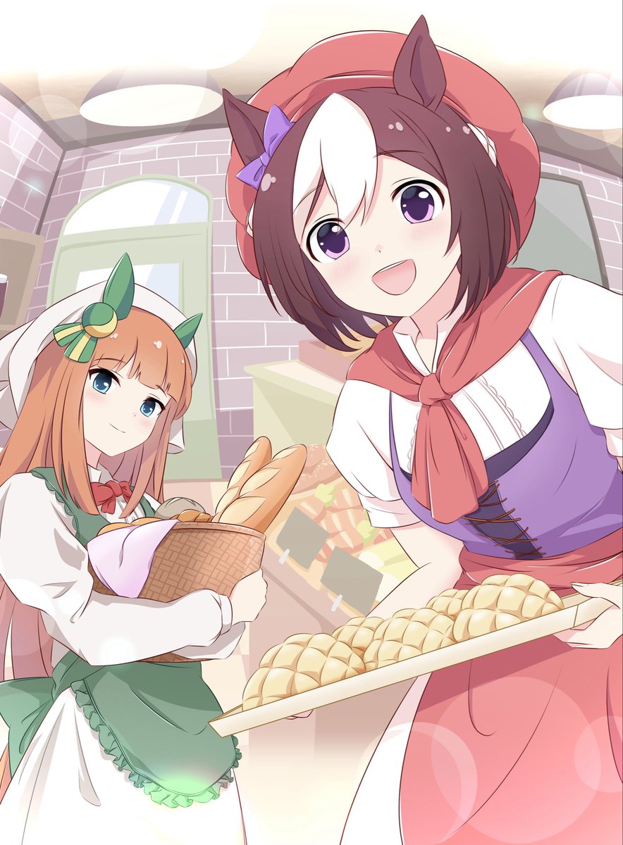 スズカさんとスペちゃんのパン屋さん♪
＃ウマ娘
＃サイレンススズカ
＃スペシャルウィーク