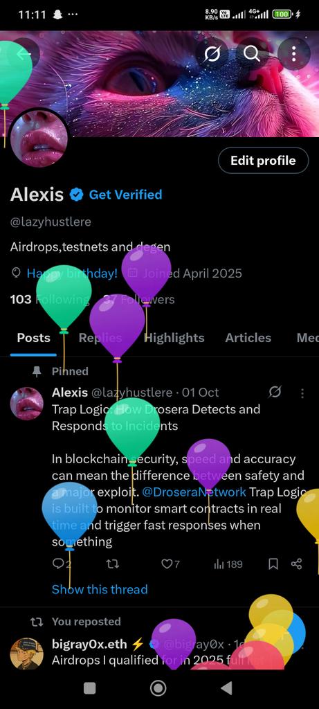 lazyhustlere's tweet image. Happy birthday to me 🎂🥳 greater height next year
