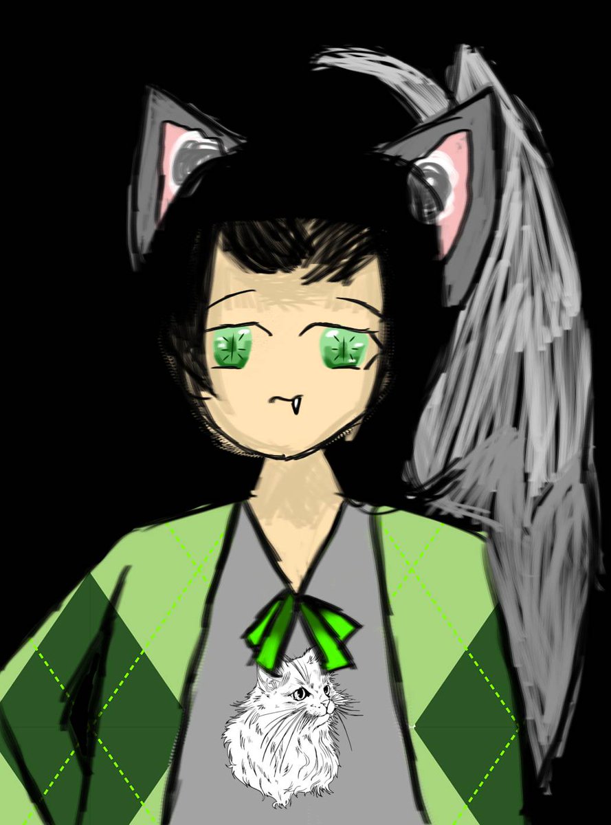 nyantakinhcPSO2's tweet image. なんかうちの嫁がすげーの書いたんだけどまず左のやつ誰やねんだと思うから説明すると俺のイメージキャラクターでありYouTubeの俺のゆっくり?キャラになってるやつなんだけどそれをリアルの俺の感じに書いたもの(右)らしいんだけどびっくりするほどそっくりwそんで上手すぎwやっぱうちの嫁は最強だわw