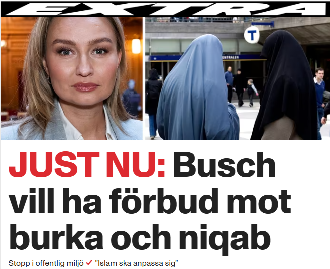 ROGSAHL's tweet photo. Helt rätt
Ebba Busch: Förbjud burka och niqab – medan vi kan https://t.co/9rte0PJfzN