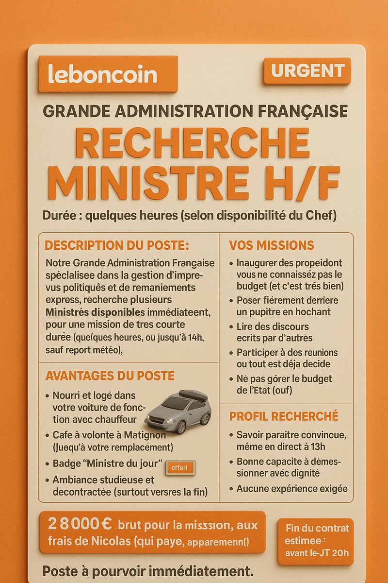 florianpinet's tweet image. Ils sont vraiment dans la dèche...

#Lecornu2 #lecornu #macron #crisepolitique #leboncoin