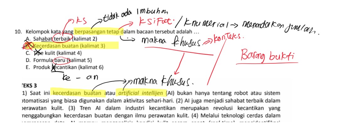 Kevin S (@kevins_u) on Twitter photo <a href="/schfess/">Schoolfess</a> Itu A. Dana segar, ada makna khusus yg tercipta
Soal seperti ini tuh bukan lebih condong tebak2 atau butuh pencarian di kbbi, soal ppu level utbk harus bisa di analisis sesuai teks nya. Kalau pake cara nebak2 nanti km akan butuh waktu yg lama untuk menjawab. Ganti latihan soal <a href="/schfess/">Schoolfess</a> Itu A. Dana segar, ada makna khusus yg tercipta
Soal seperti ini tuh bukan lebih condong tebak2 atau butuh pencarian di kbbi, soal ppu level utbk harus bisa di analisis sesuai teks nya. Kalau pake cara nebak2 nanti km akan butuh waktu yg lama untuk menjawab. Ganti latihan soal
