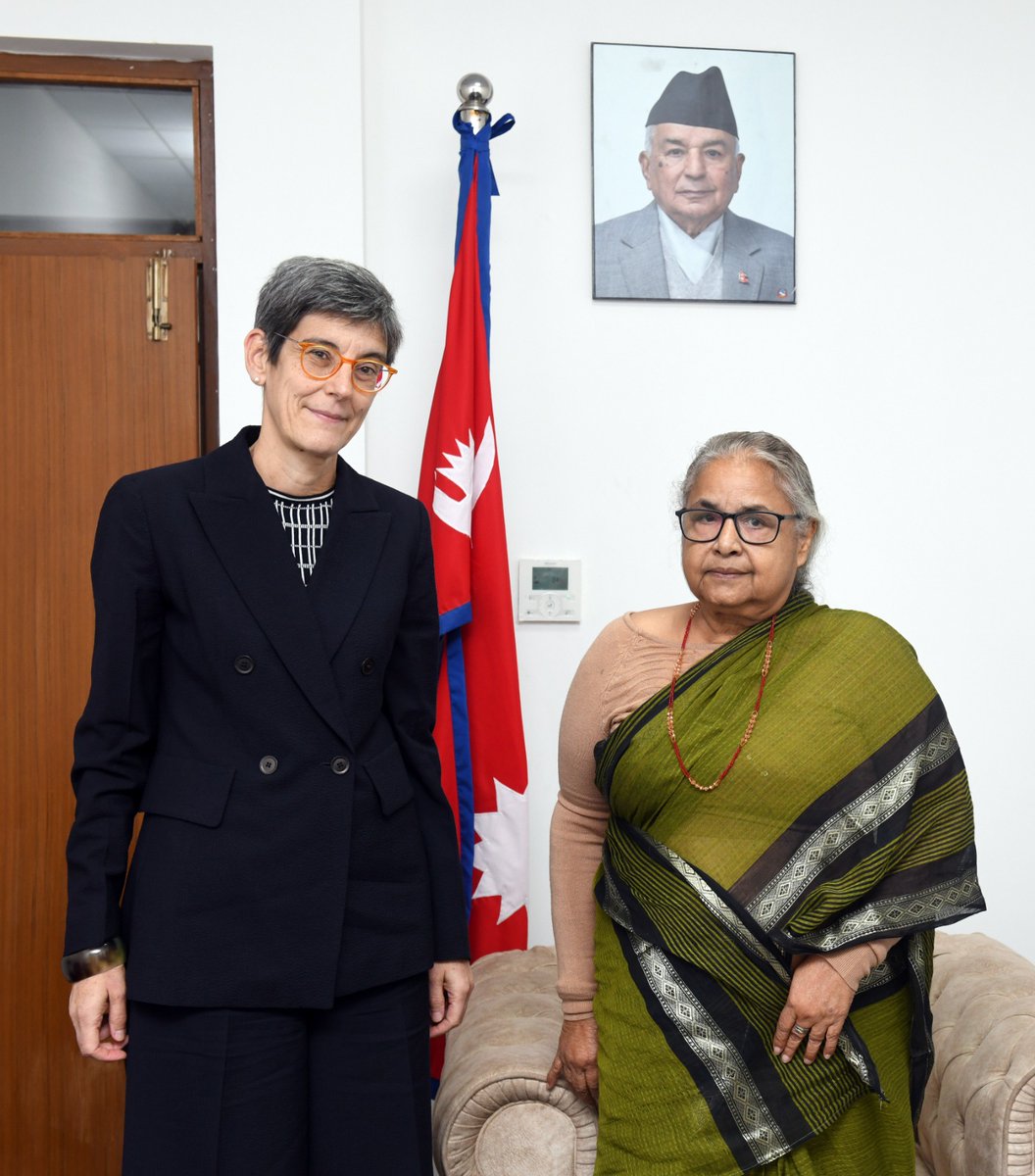 MofaNepal's tweet image. Ambassador of Switzerland to Nepal H. E. Dr. Danielle Meuwly paid a courtesy call on the Rt. Hon. Prime Minister Mrs. Sushila Karki at the latter’s office today.
During the meeting, matters relating to Nepal-Switzerland relations and bilateral cooperation were discussed.…