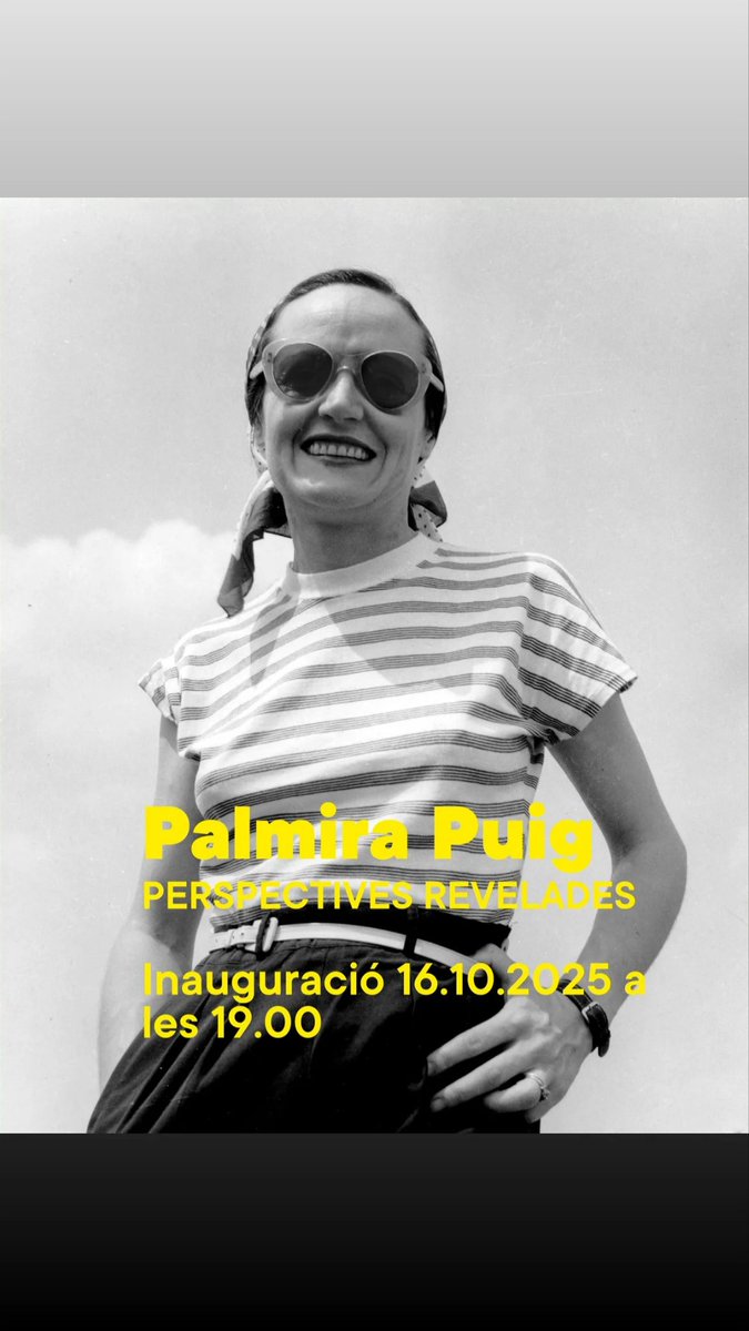 📣 Inaugurem la 1a exposició del nou programa expositiu el 16 d'octubre a les 19.00

✒️ Previament, a les 18.00 els comissaris, Jesus Navarro i Rocío Santa Cruz, conversaran sobre la vida i l'obra de Palmira Puig i el contingut de l'exposició.

#PalmiraPuig #Fotografia #Tàrrega