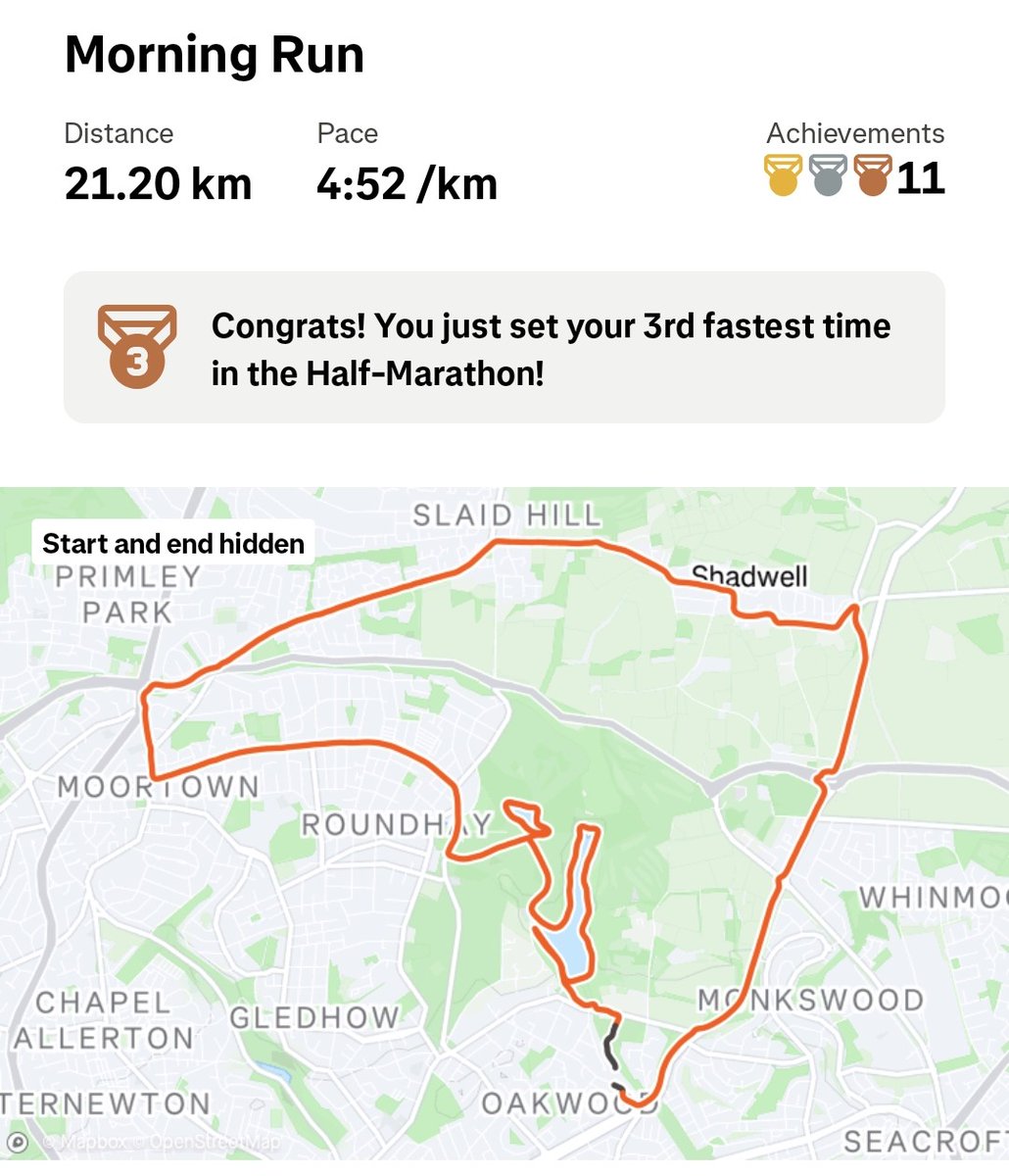 Lovely run this morning. Beautiful day out there