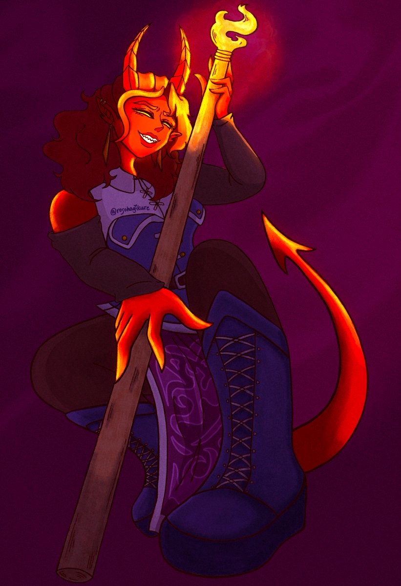 My DnD oc tiefling, Kallista! 🔥💖

#oc #dndart #artmoots