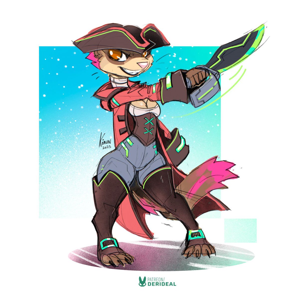 Pirate 🏴‍☠️ Ferret
With extra fluor colors 😋
