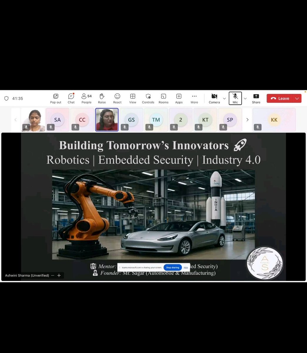 IET_HYDERABAD's tweet image. Successful completion of Session 1 of the IET Tech Talk Series by IET Hyderabad LN in association with AS Academy!
Insightful session on Robotics, Embedded Security &amp;amp; Industry 4.0 by Ms. Ashwini Sharma.
Grateful to all participants, coordinators &amp;amp; supporters.
#IET #TechTalks