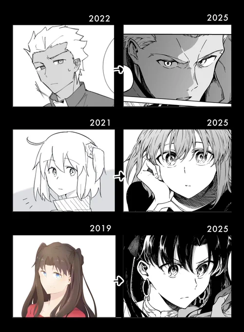 初描きと最近の絵を比較しようの会 