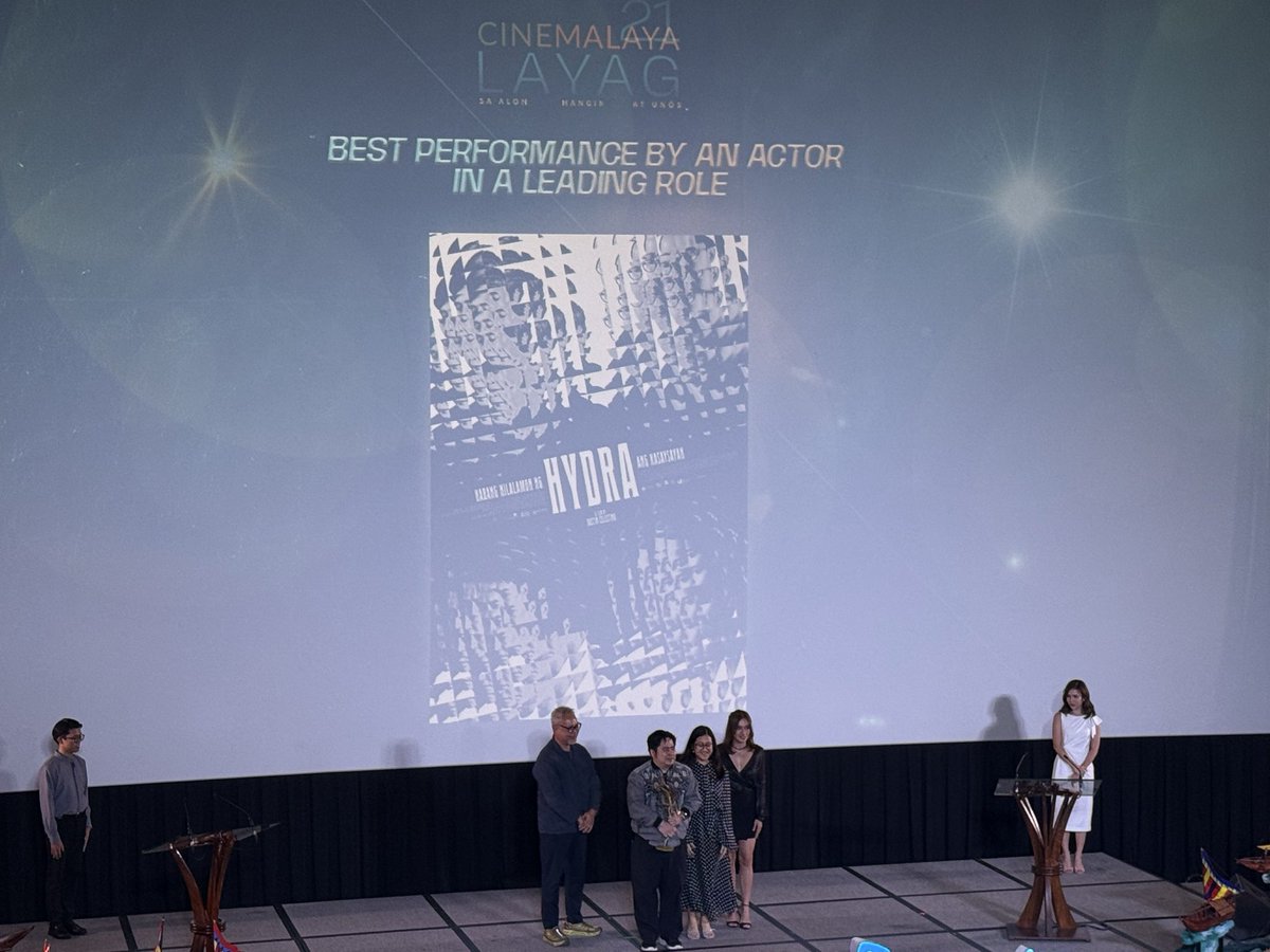 Here is the fourth batch of winners for the 2025 Cinemalaya filmfest: | <a href="/HMallorcaINQ/">Hannah Mallorca</a> 

Best Actress: Mylene Dizon for “Habang Nilalamon ng Hydra ang Kasaysayan”  

Best Actor: Jojit Lorenzo for “Habang Nilalamon ng Hydra ang Kasaysayan” [1/2]