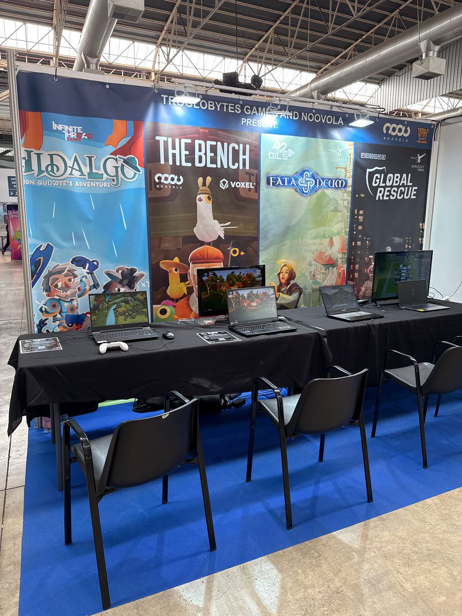 VoxelStudios_IT's tweet photo. Time flies when you’re having fun! 

Today is our last day at BCN - Come check out The Bench if you haven’t already, and thanks to all the lovely people who have come by so far!   #IndieDevDay  #BCNgamefest #indiegame #voxel #gaming https://t.co/wZZCztCnf2