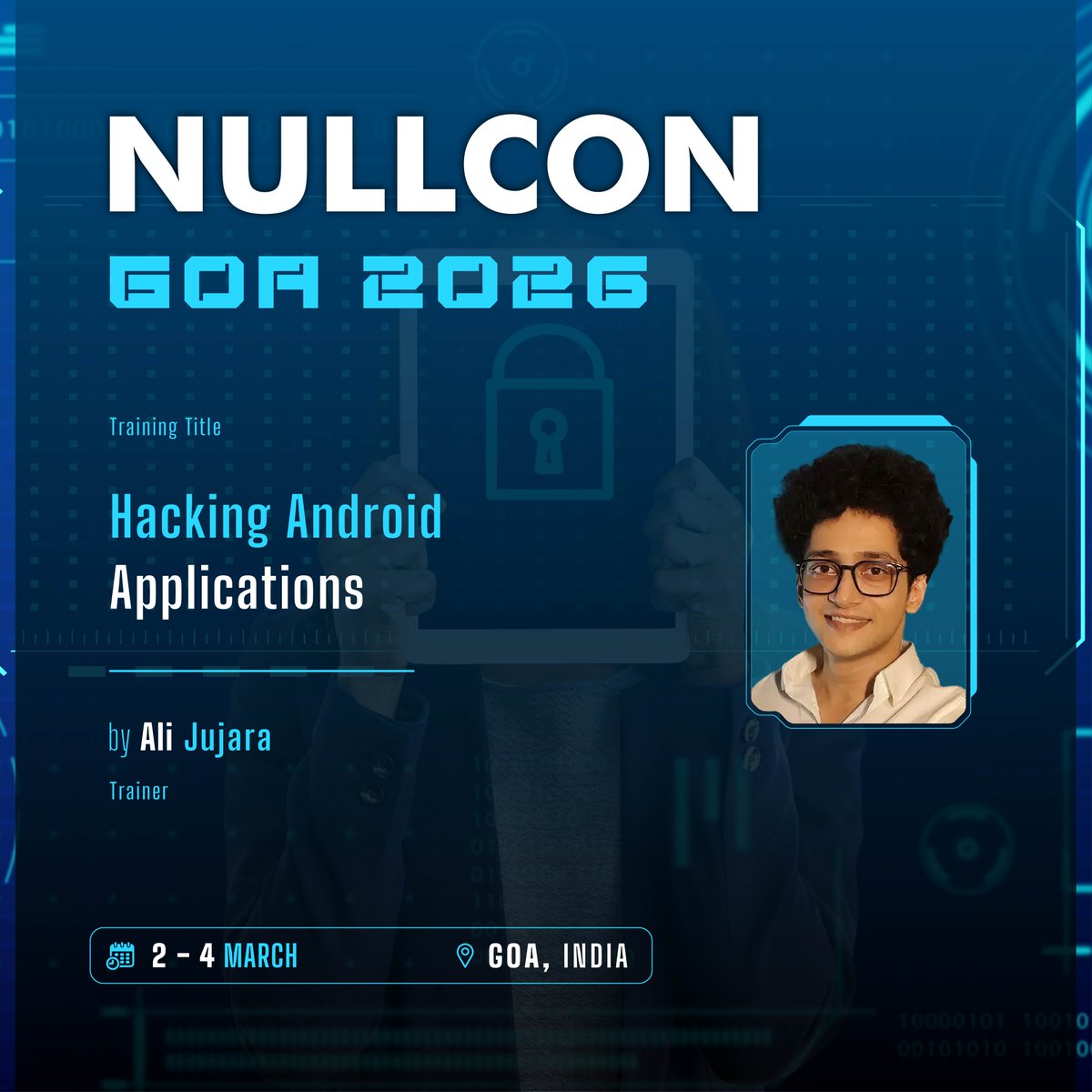 nullcon's tweet image. Think of this as your Karate Kid training montage —each exploit, each bypass, sharpening your #Androidsecurity reflexes. 🥋📱

From OWASP Top 10 to real challenges, join @alijujara7 at #NullconGoa2026 to evolve from a fresher to a skilled professional!

👉 nullcon.net/goa-2026/train…