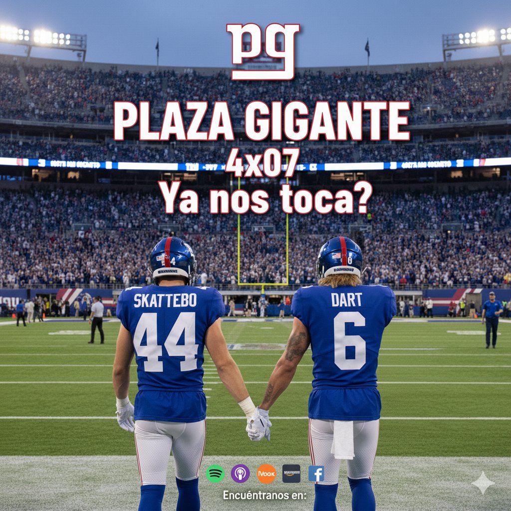 PlazaGigante's tweet photo. 🎙️En el podcast de PlazaGigante esta semana....📷   

- El mejor partido de Giants en 10 años? 
- Ya nos toca? Ya tenemos una pareja en la que creer?   
- Analizamos también un poco el partido de Saints.  

https://t.co/BqnfdnbfGr https://t.co/sxLlk0WN88