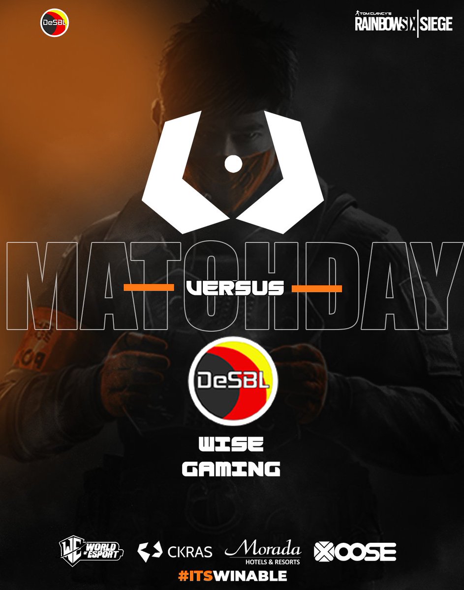 #MATCHDAY #RainbowSix Main Team

🌎<a href="/DeSBLR6/">DeSBL Rainbow Six</a> [ALL] Ultimate League #3
🆚WISE Gaming
⏰20:00 CEST
📺N/A

Powered by:

<a href="/myckras/">CKRAS.com</a>
<a href="/XOOSEtweet/">XOOSE.de</a>
morada.de
<a href="/WOEbootcamp/">WORLD OF ESPORT</a>

#itsWinable