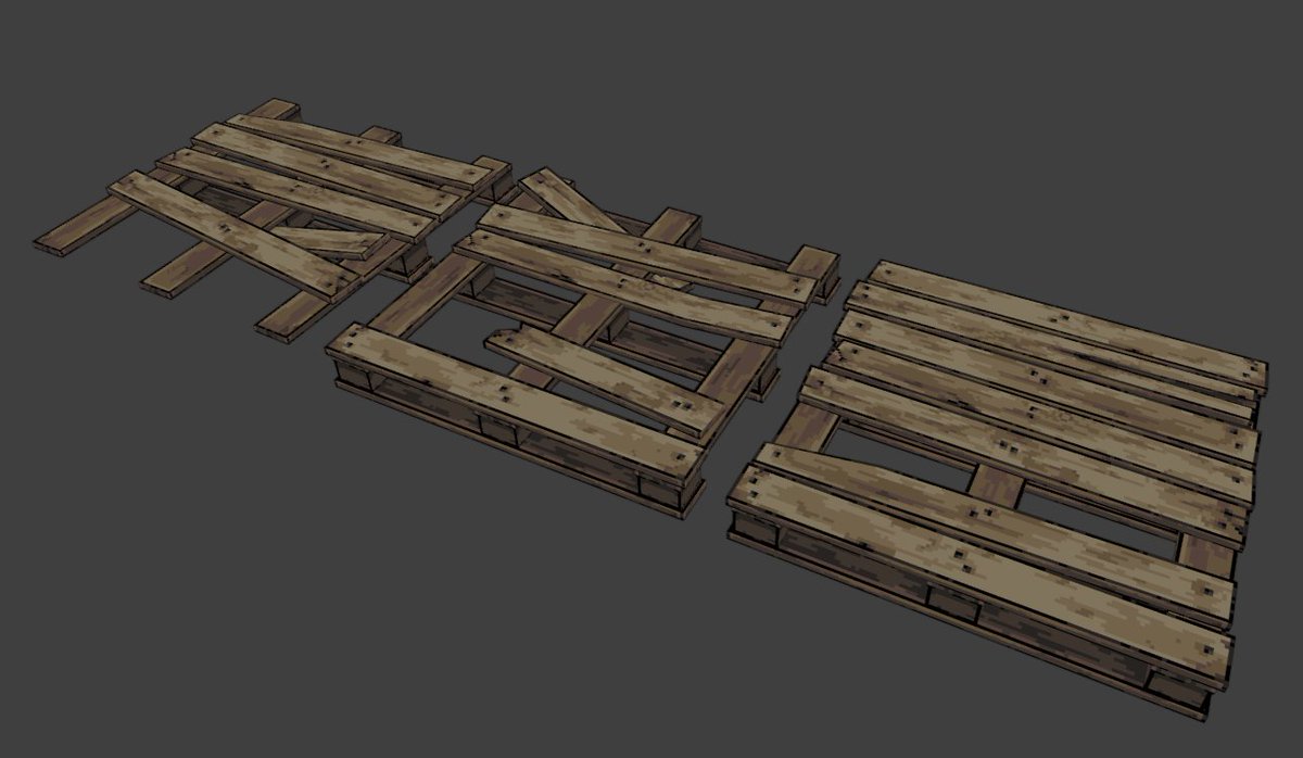 hope42morr0w's tweet image. Todays random asset:
Pallets. Held together by hope and nails.

#pixelart #lowpoly #indiedev