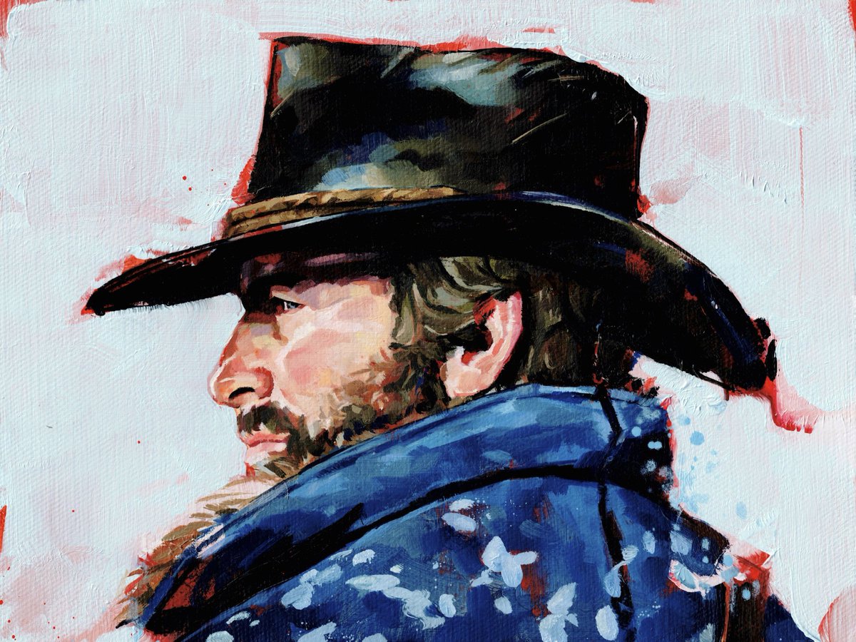 arthur morgan in oils, 18x24cm on linen board 
#rdr2fanart #oilpainting #arthurmorgan #rdrtwt #rdr2 #RedDeadRedemption2