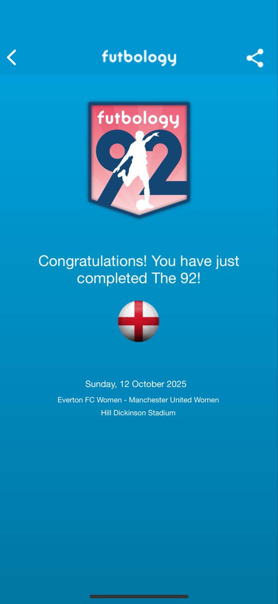 Ground 651 - <a href="/EvertonWomen/">Everton Women</a> vs <a href="/ManUtdWomen/">Manchester United Women</a> - Barclays Women’s Super League #groundhopping ⚽️⚽️⚽️⚽️

The 92 re-completed for myself and for the first time ever for Kerry ! ✅