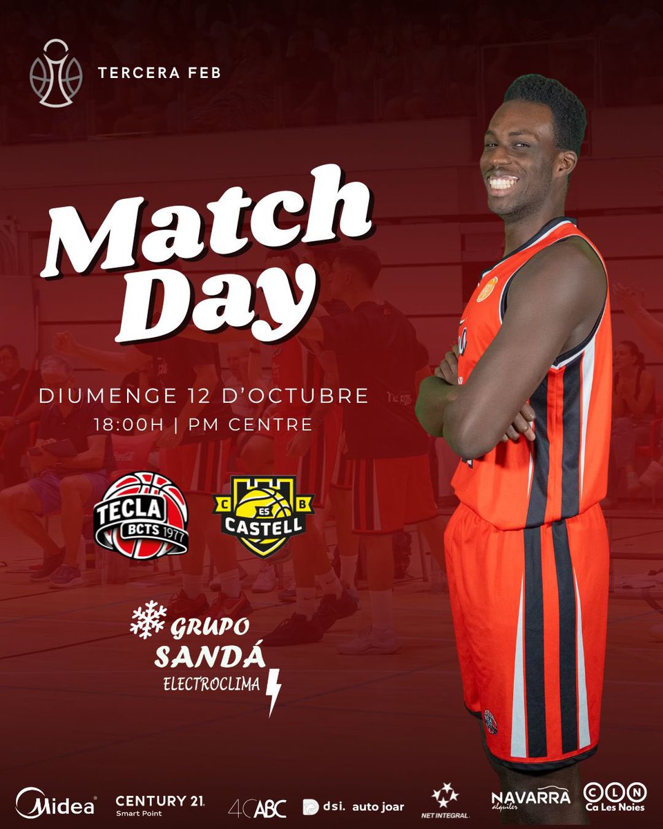 𝐌𝐀𝐓𝐂𝐇 𝐃𝐀𝐘🏀‼️

𝙎𝙚̀𝙣𝙞𝙤𝙧 𝘼 𝙛𝙚𝙢
🔥 CB Vilatorrada
🕒 15:30h

𝙎𝙚̀𝙣𝙞𝙤𝙧 𝘼 𝙢𝙖𝙨𝙘
🔥 <a href="/CbCastell/">CB Es Castell</a>
🕒 18:00
📍Poliesportiu del Centre Marcel·li Maneja 
🏆 #TerceraFEB 

🔴 Vine a animar als nostres 𝙎𝙚̀𝙣𝙞𝙤𝙧𝙨 𝘼❗️
🔴⚫️ #FamiliaVermella #ForçaTecla