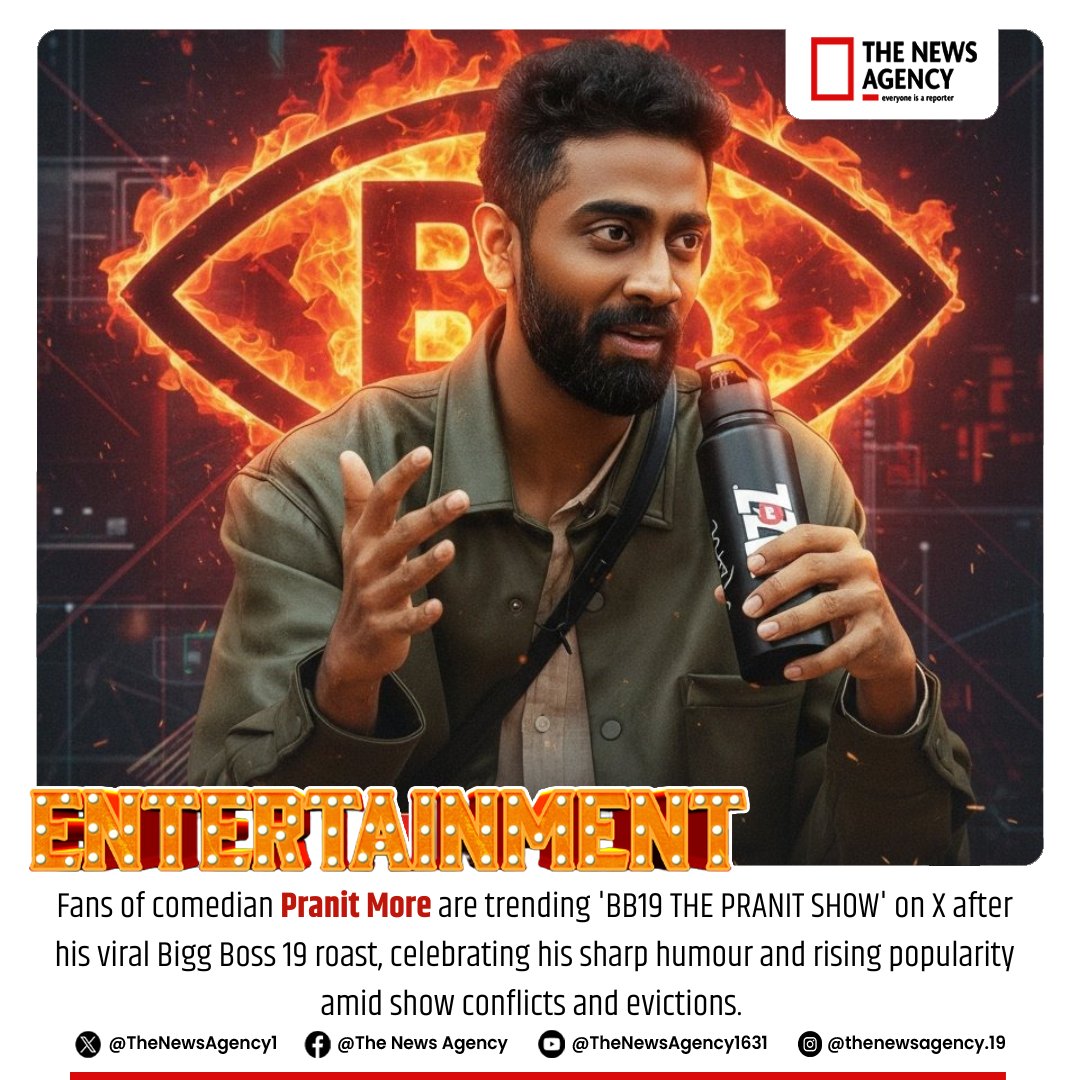TheNewsAgency1's tweet photo. #PranitMore #BiggBoss19 #ComedyInBB #SupportPranit #BB19Updates #SalmanKaShow @Rj_pranit @BeingSalmanKhan https://t.co/uoZknbwRiY