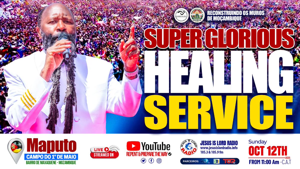 lema2027's tweet photo. The Mega Prophets of Yahweh whom the Lord has sent to the entire humanity will minister to us through the healing service from Mozambique 🔥#HealingFromMozambique https://t.co/IKGeeMh18l