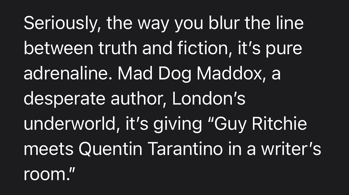davepperlmutter's tweet image. Thanks 🙏 

New review for the Book To TV - London and New York Crime Thriller - Write To Kill, with an International Hollywood cast attached! 

“It’s giving Guy Ritchie meets Quentin Tarantino in a writer’s room.” 

#BookBoost #guyritchie #quentintarantino #BooksWorthReading