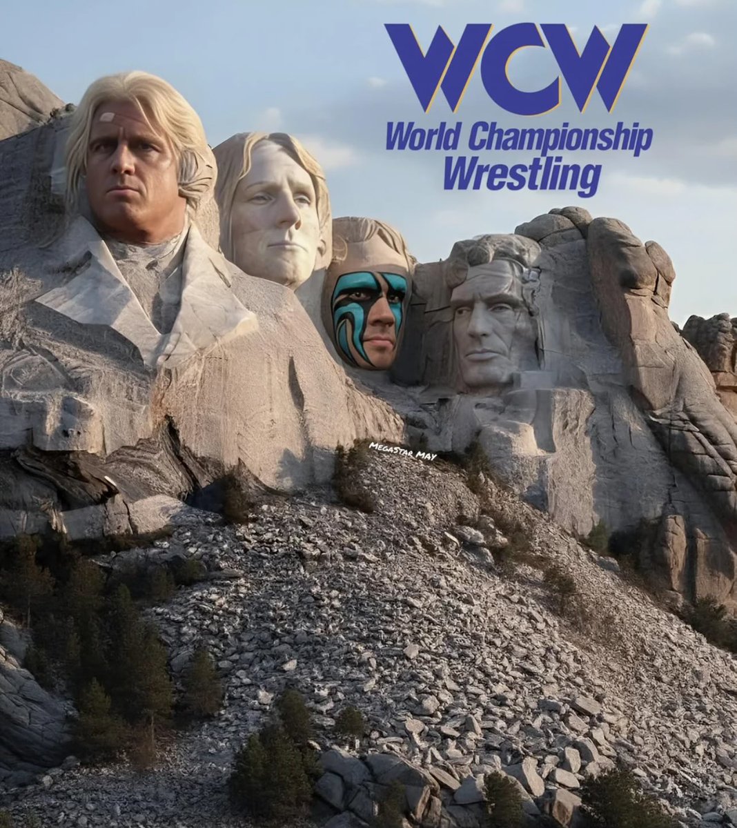 wrestling_VI's tweet image. Who else would you put on the #WCW (88-01) Mount Rushmore?