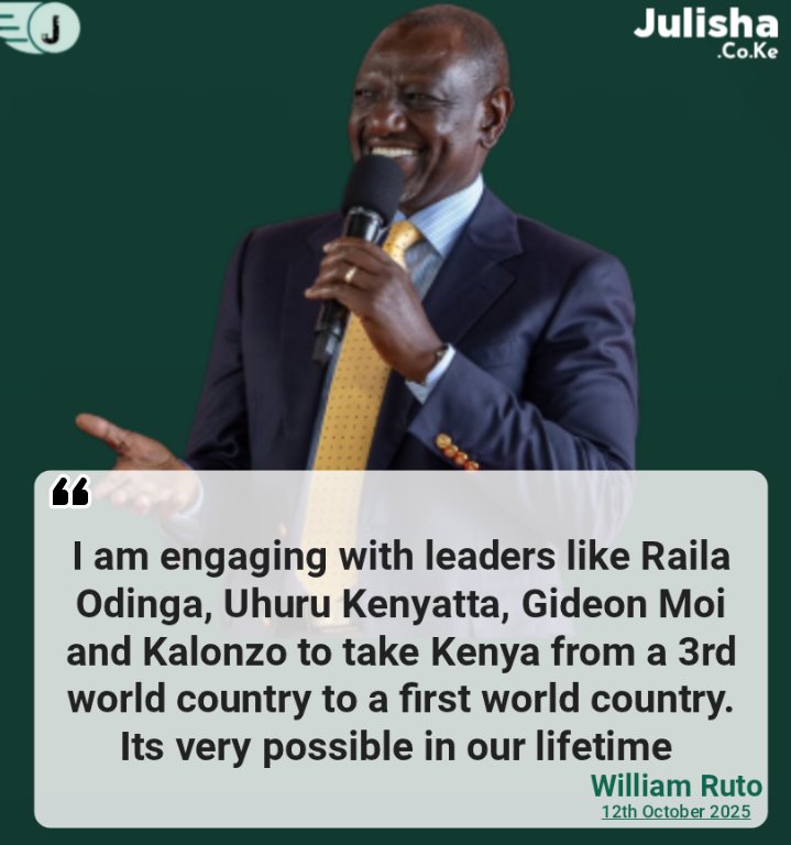 Goddie_Ke's tweet image. President Ruto : I&apos;m engaging leaders like Raila Odinga, Uhuru Kenyatta, Gideon Moi and Kalonzo to take Kenya from a 3rd world country to a first world country