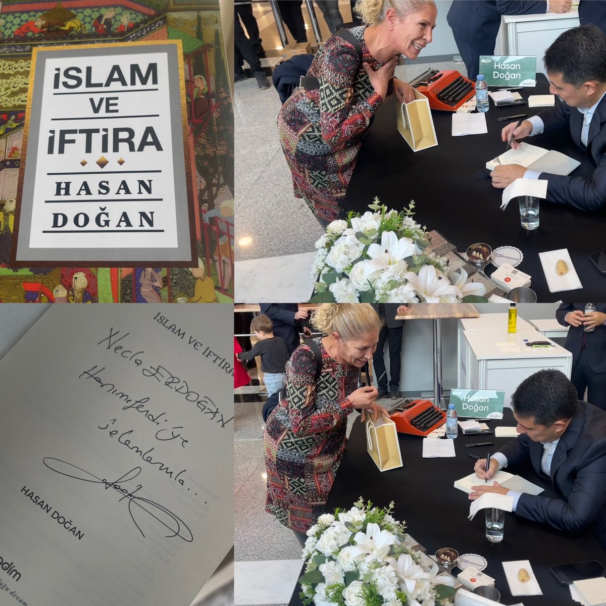 Makamı arttıkça kibri değil,tevazusu büyüyen;yani makamla değil,gönülle büyümenin ne demek olduğunu gösteren Sayın Büyükelçimiz <a href="/hasandogan/">Hasan Doğan</a> #AnkaraKitapFuarı 3saati geçen bekleyişin ardından kitabımı imzalatabildim.Çocukları sevdi, yaşlıların elini öptü,herkesle tek tek ilgilendi