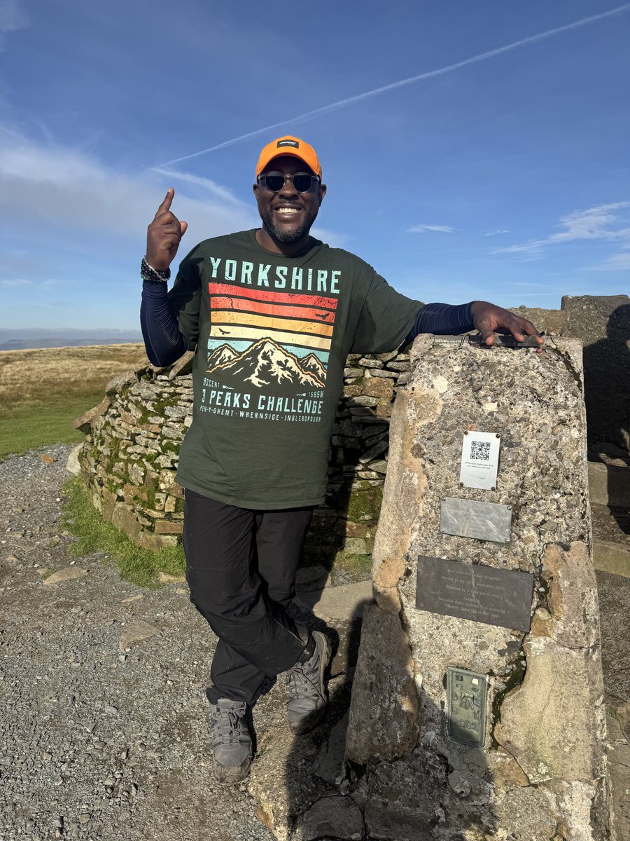 Mythavma's tweet photo. Completed 2 of the 3 highest peaks in Yorkshire. The Yorkshire 3 peaks challenge is more about mental than physical strength and I couldn’t have done these 2 with the support these amazing men, lovers of Jesus. #MenTogether #Yorkshire3peaksChallenge https://t.co/vg9YjCiB0d