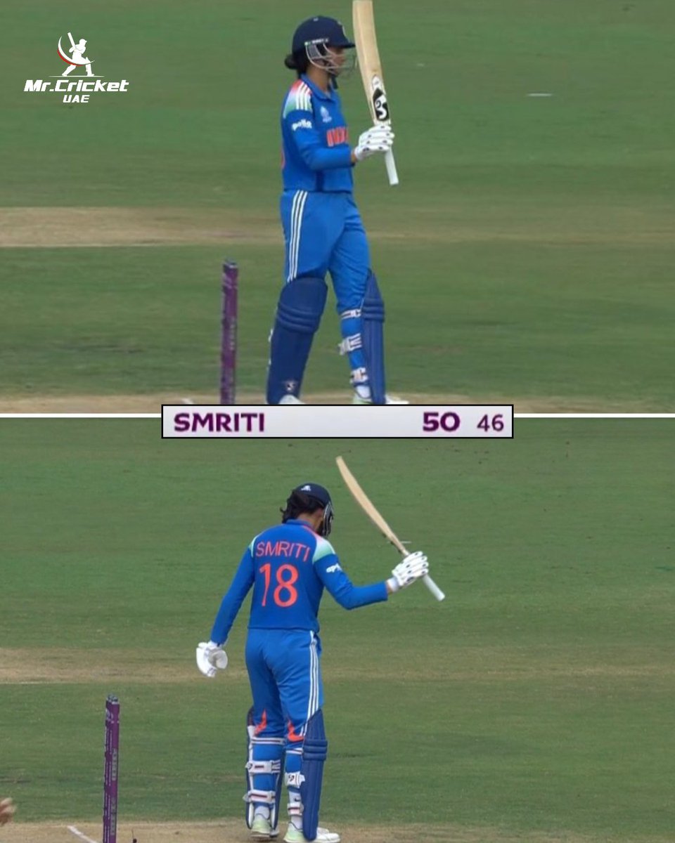 mrcricketuae's tweet image. Sixth fifty for Smriti &apos;queen&apos; Mandhana against Australia.

#SmritiMandhana #CWC #MrCricketUAE