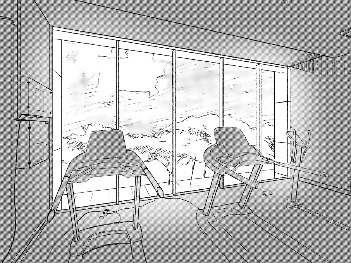 Selazuma's tweet image. (1/2) a week of morning/evening #sketches of background art