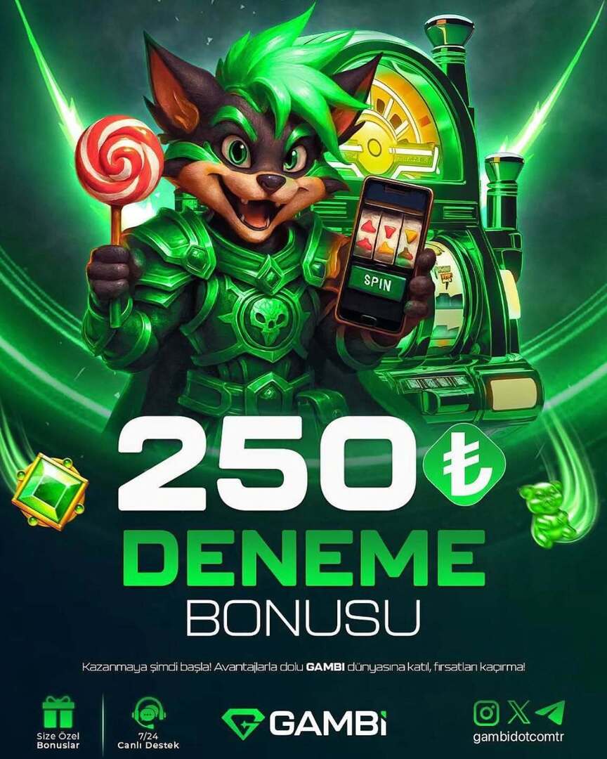 Şansını GAMBi ile yakala! Yeni üyeler için 250 TL deneme bonusu ile kazanmaya başla. Hızlı ve güvenli çekim avantajıyla hemen katıl! #Gambi #GambiCasino #slot #bonus #onlinecasino Güncel giriş: ift.tt/5etDgEI