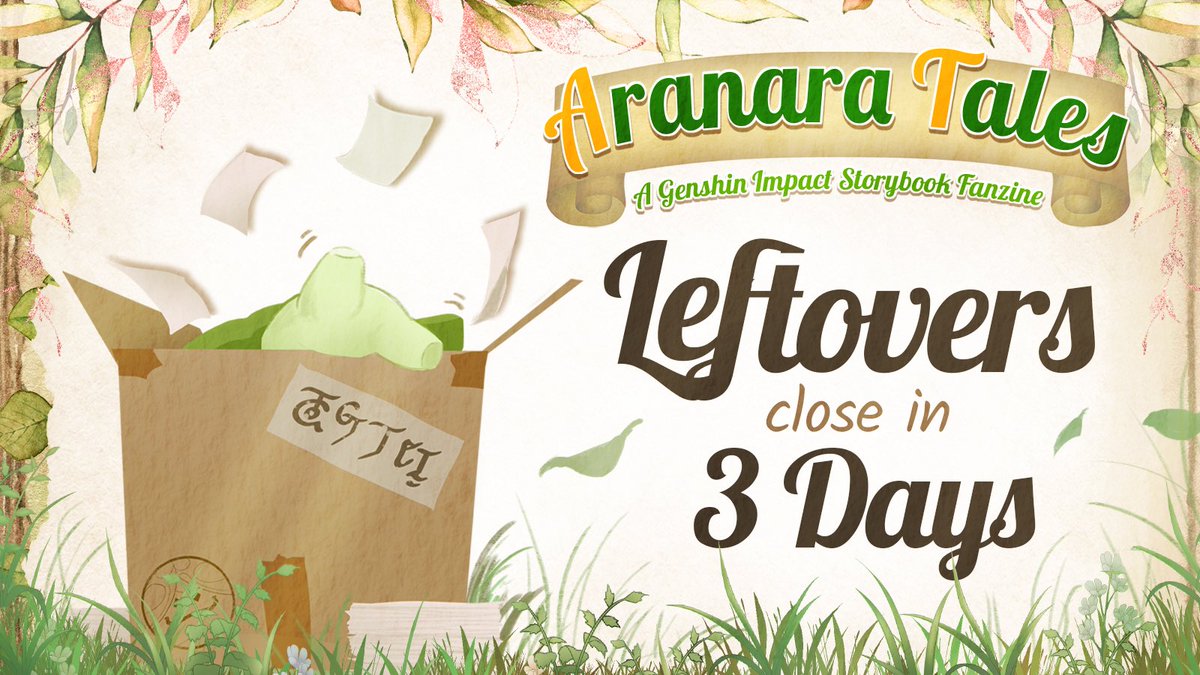🌺 3 Days Left! 🌺 

The forest gate is closing soon… 🌳 

Only 3 days remain before Aranara Tales leftovers disappear for good! If you’ve been waiting to grab something, now’s the time. Final stock, no restocks! 🍃✨

📦 Sale closes: October 15th
🛍️ aranaratales.bigcartel.com
