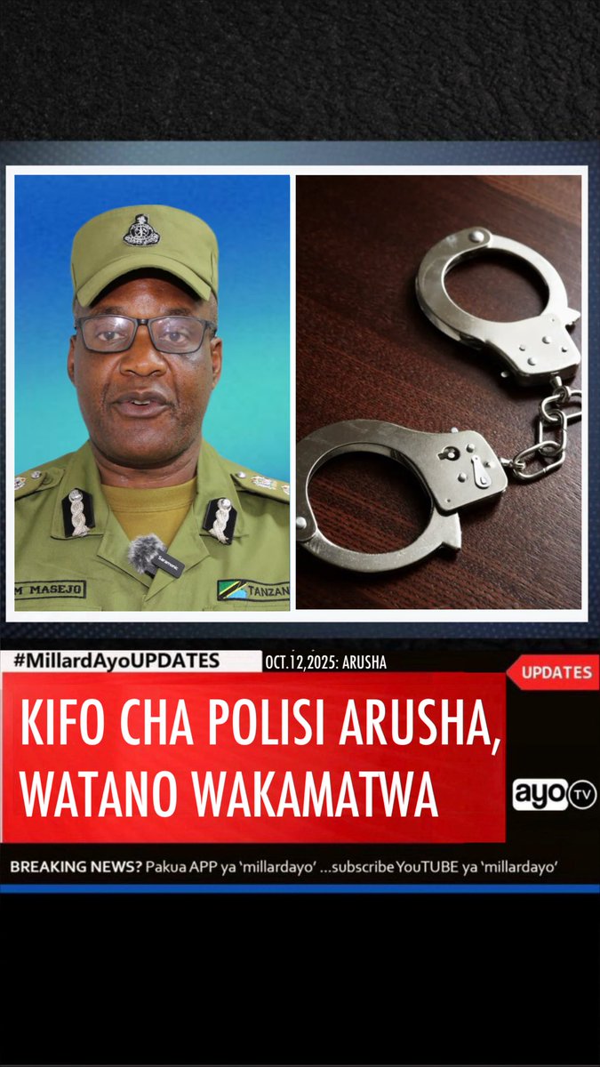 Jeshi la Polisi Mkoani Arusha linawashikilia Watu watano kwa tuhuma za kumpiga na kumsababishia kifo Askari wa wa Jeshi la Polisi Omary Mnandi (30) ambapo walitenda tukio hilo usiku wa kuamkia leo Octoba 12, 2025 baada ya Askari huyo kukosea Gari na kuingia kenye Gari lao akiwa