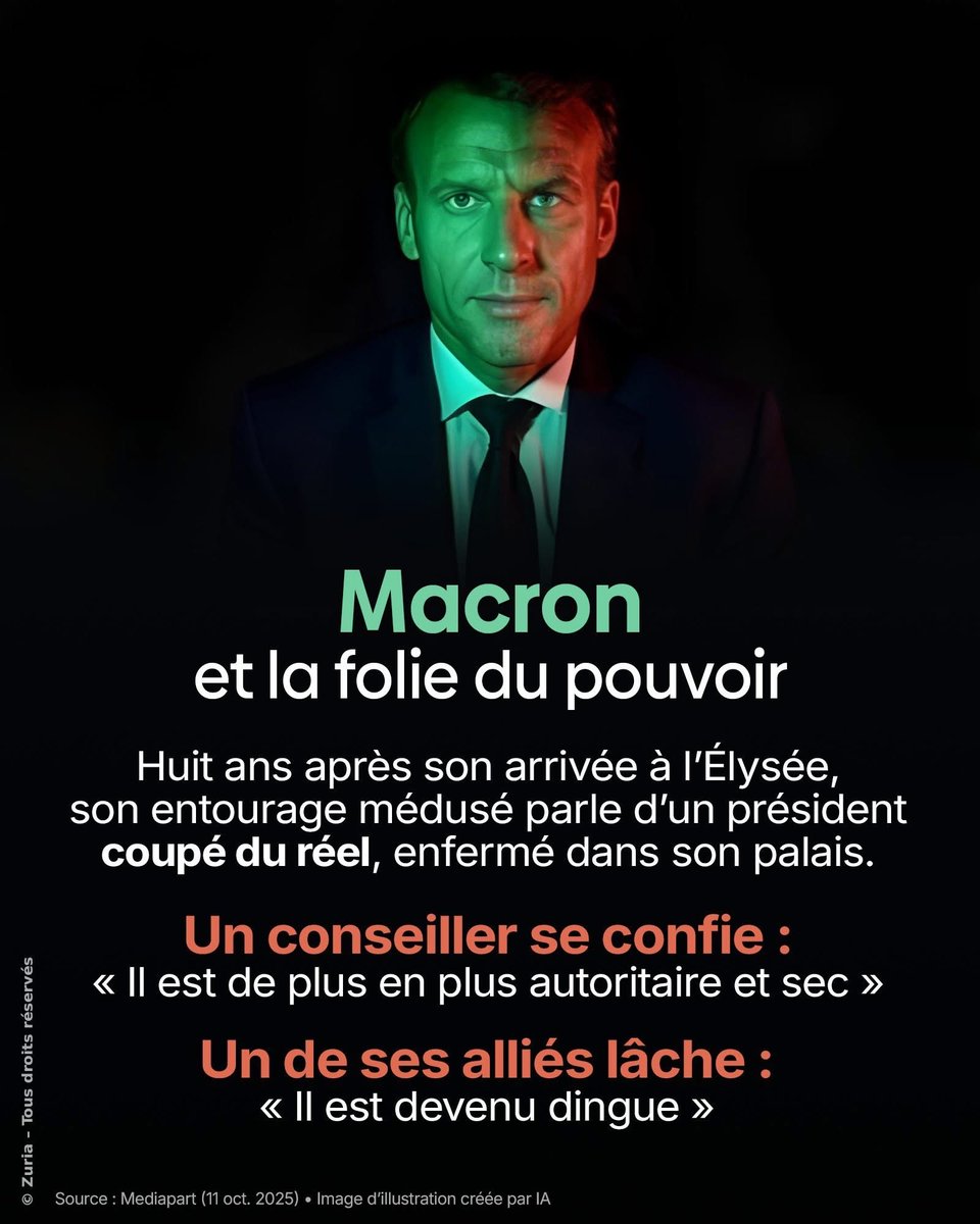 8 ans pour comprendre que c’est un taré complet, ce qui était pourtant une évidence lors de son pétage de plomb pendant son meeting en 2017, avec le fameux « c’est notre PROJET !!! »
Quant au côté autoritaire et sec, il y avait eu les « illettrés » et le « costard », alors qu’il