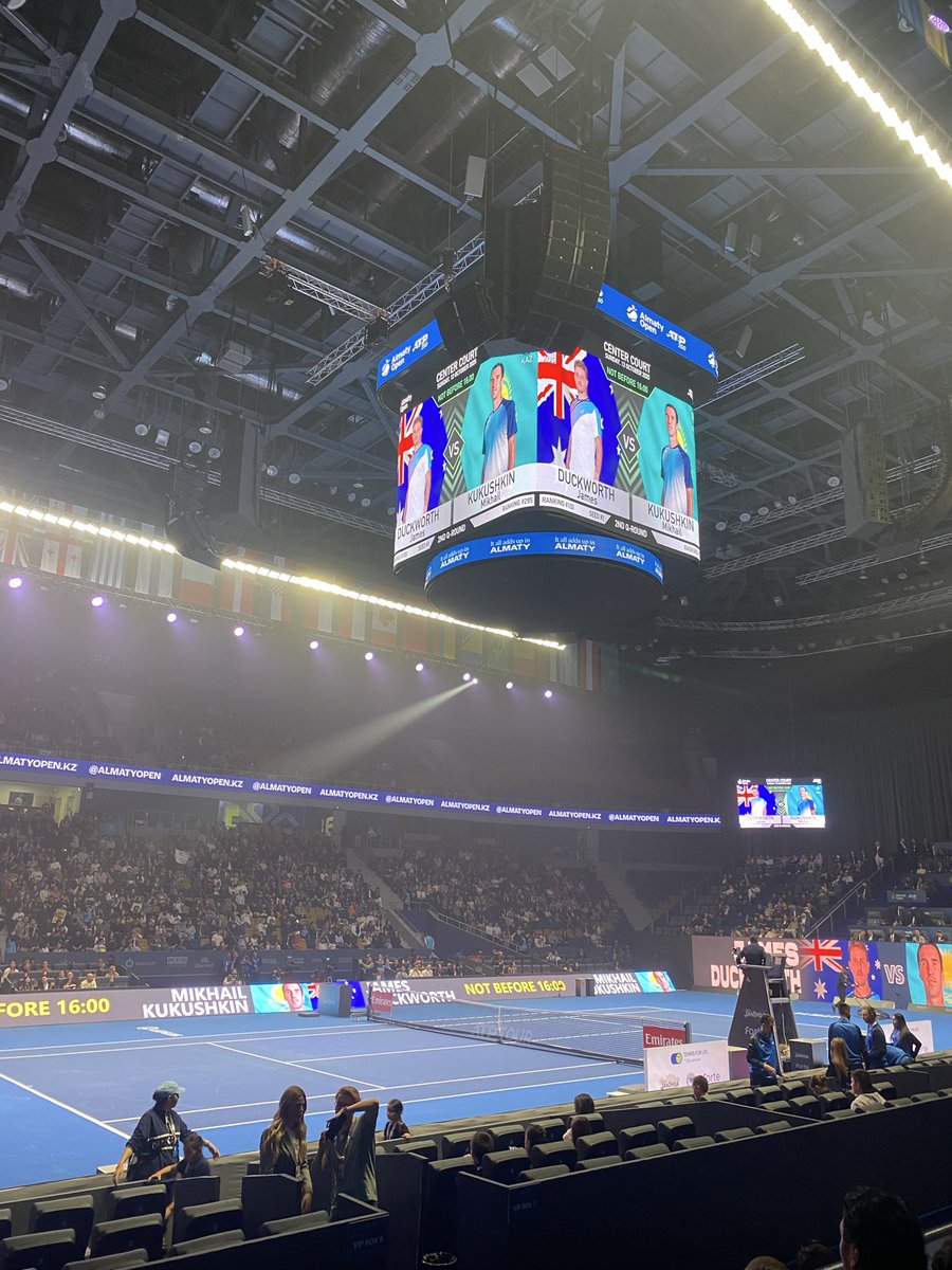 Выбрались сегодня на Almaty open atp250, болеем за нашего чувака 💪🏻